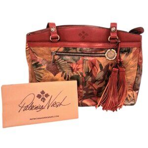 Patricia Nash Poppy Tropical Dreams Print Handbag 10th Anniversary W/Dust Bag